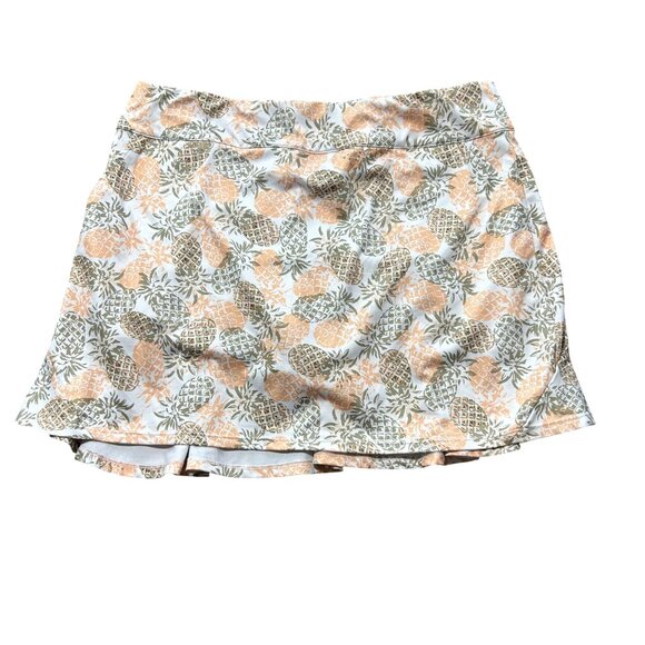 CORAL BAY GOLF KNIT SKORT- SZ LP- SKIRT-SHORTS UNDER -PINEAPPLE - Picture 1 of 8
